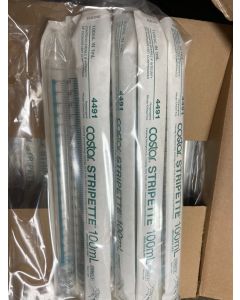 10 pack CORNING 100mL PS Stripette pipet Serological Pipette sterile 4491