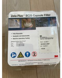 3M BC0025L30SP Zeta Plus BC25 Filter Capsule Cellulose 2 63  X4 NEW 25cm2