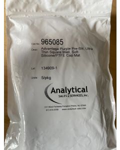 ANALYTICAL SALES AND SERVICE PURPLE ULTRA THIN PRE SLIT 96 SQUARE CAP MAT 965085