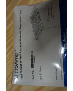 Applied Biosystems 4346906 Plates MicroAmp Fast Optical 96 Well w Barcode Qty 20