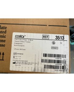 CORNING COSTAR 12 WELL CELL CULTURE PLATES 3513 TISSUE TREATED BOX OF 45