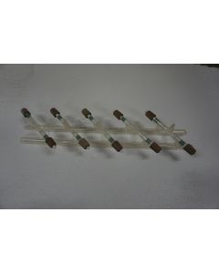 Chemglass 5 Port Inert Gas Vacuum Manifold with 45  Chem Vac Valves
