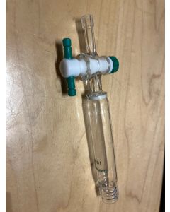 Glass chromatography column LC Chemglass small 10 ml 12 mm iD 5 5cm filter