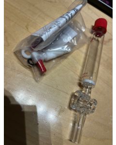 Glass chromatography column LC LG small 10 ml 12 mm iD 7 5cm filter