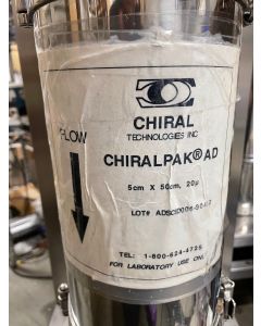 HPLC column Preparative Chiralpak AD 50mm x 50cm chiral Jacketed 20u Diacel prsq