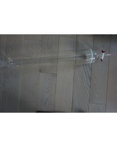 Lab Glass chromatography column LC filter preparative 43 cm 80 mm ID