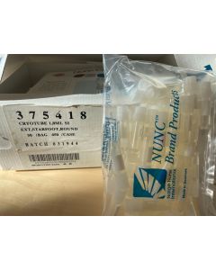 Nunc cryo tube 1 8 ml cryotube microcentrifuge tubes centrifuge screw 375418