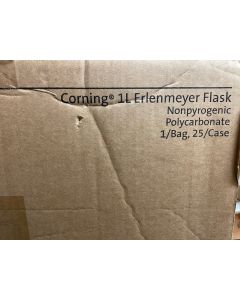 One bag New Corning 431147 1L Erlenmeyer flask cap sterile PC 1000 ml