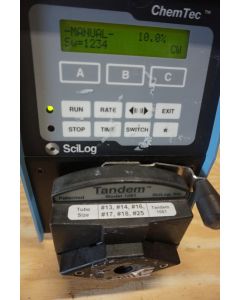 SciLog peristaltic pump Chemtec Tandem head 1081 CP200 600 rpm manual