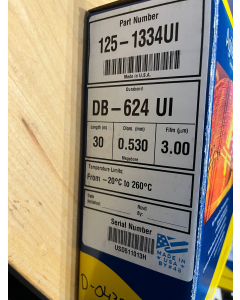 Used GC column Agilent J W DB 624 UI 30 m  0 53 mm  3 00  m 125 1334 UI
