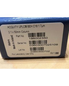 Used Waters 186002350 Acquity BEH C18 HPLC Column 1 7  m  2 1 mm X 50 mm