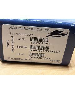 Used Waters 186002353 Acquity BEH C18 HPLC Column 1 7  m  2 1 mm X 150 mm