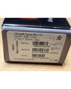 Used Waters 186003609 XBridge Peptide BEH C18 Column 3 5 m  2 1 mm X 150 mm