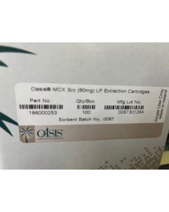 Waters Oasis MCX 3cc 60mg LP Extraction cartridges 186000253 vac
