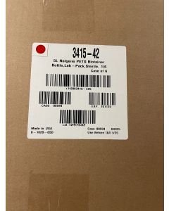  6 Cs  THERMO NALGENE 5L PETG Biotainer Square Bottles w 48mm Screw Cap 3415 42